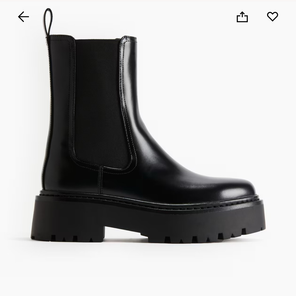 H&M Black Chunky Chelsea Boots